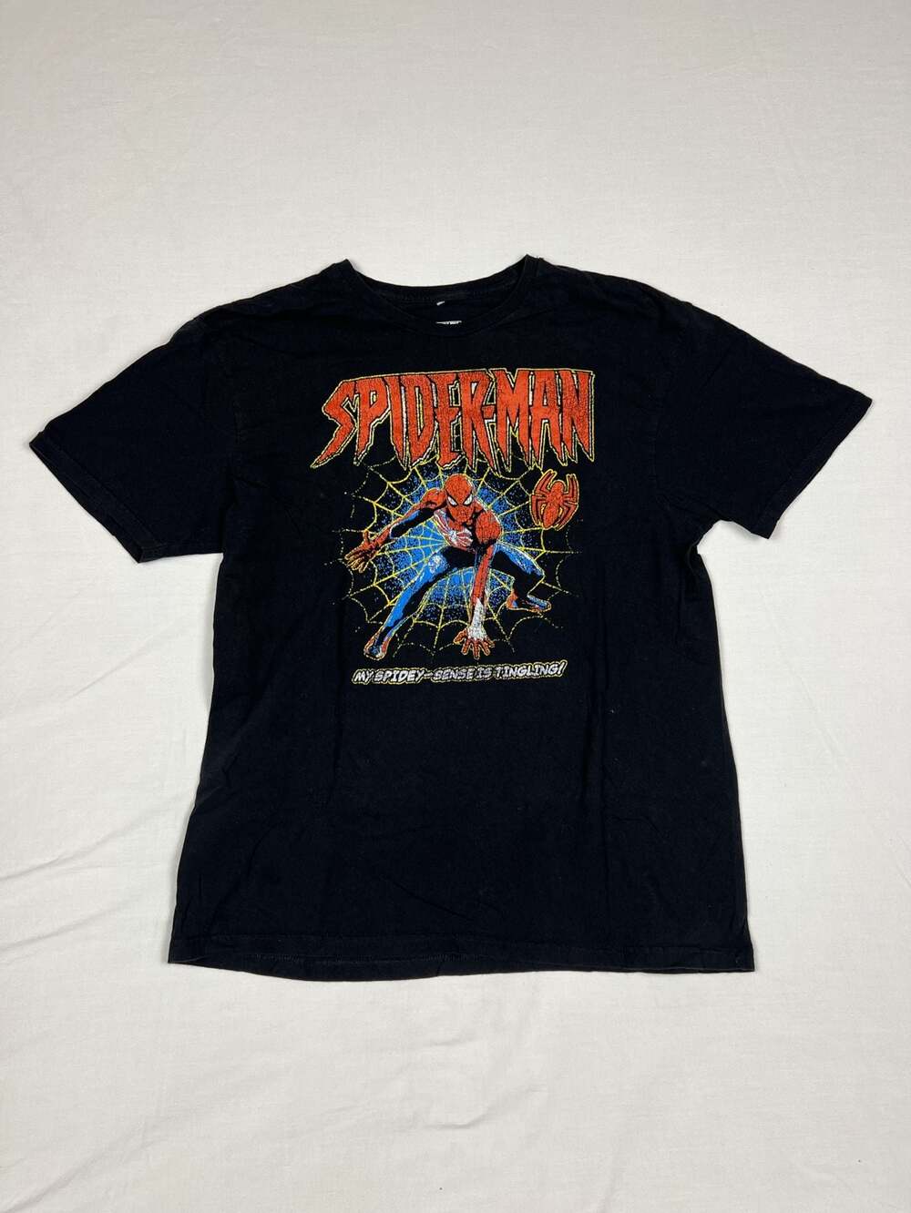 Marvel Comics Spider-Man My Spidey-Sense Is Tingling Graphic T-Shirt Black Men's